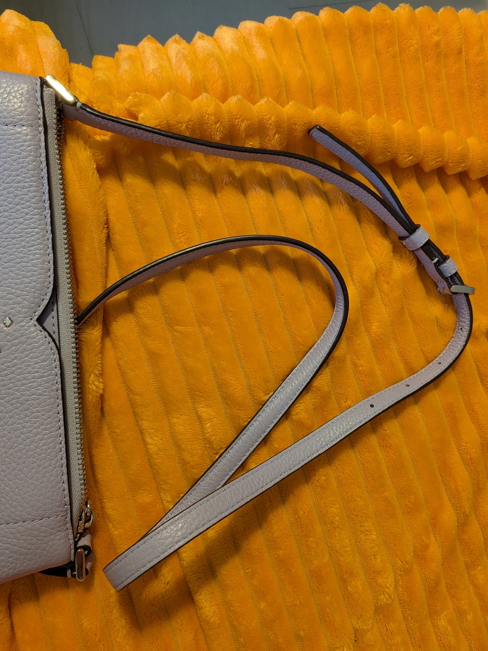kate spade Lilac Pebbled Leather Crossbody Bag - Picture 7 of 13